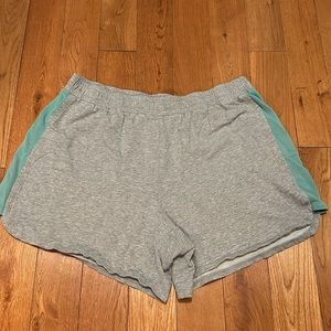 ZELOS Women's Cotton/Spandex Gray Aqua Running Walking Fitness Shorts 1X